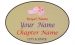 Gold Oval name Badge Artwork 47 Pink